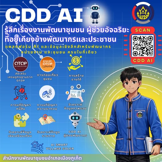 มีปัญหาเรื่องงานชุมชน... ให้ "CDD AI" ช่วยหาคำตอบ!